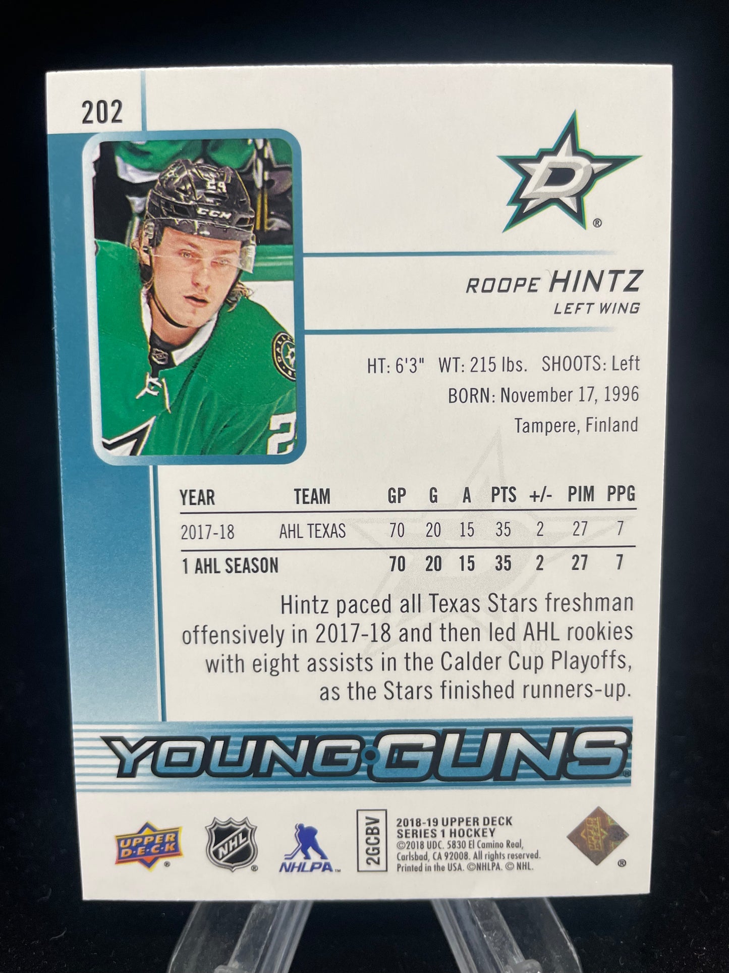 Roope Hintz YG Lot of 5