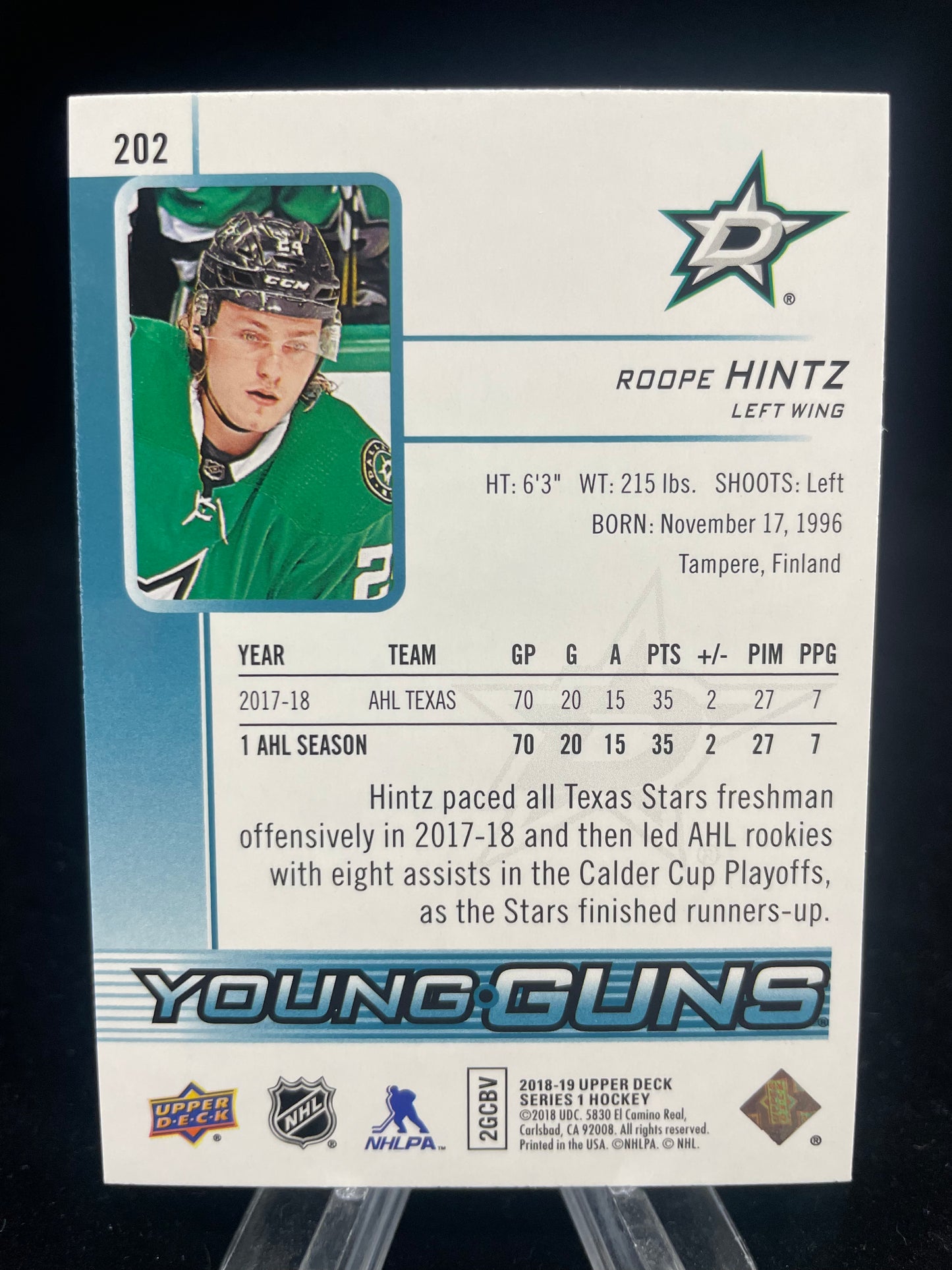 Roope Hintz YG Lot of 5