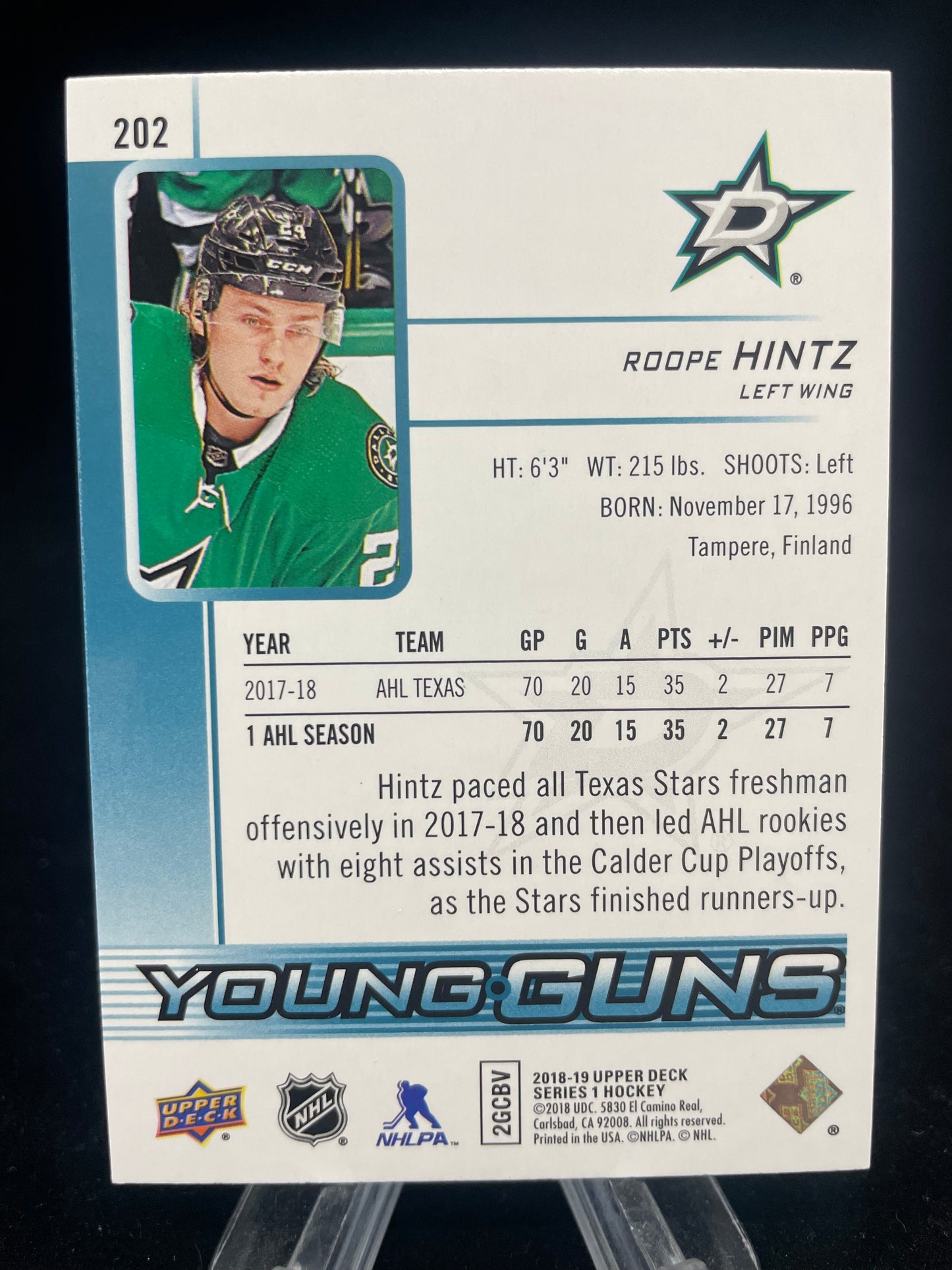 Roope Hintz YG Lot of 5