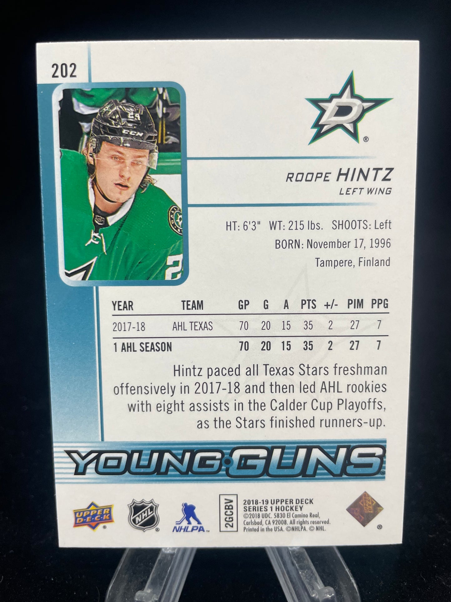 Roope Hintz YG Lot of 5