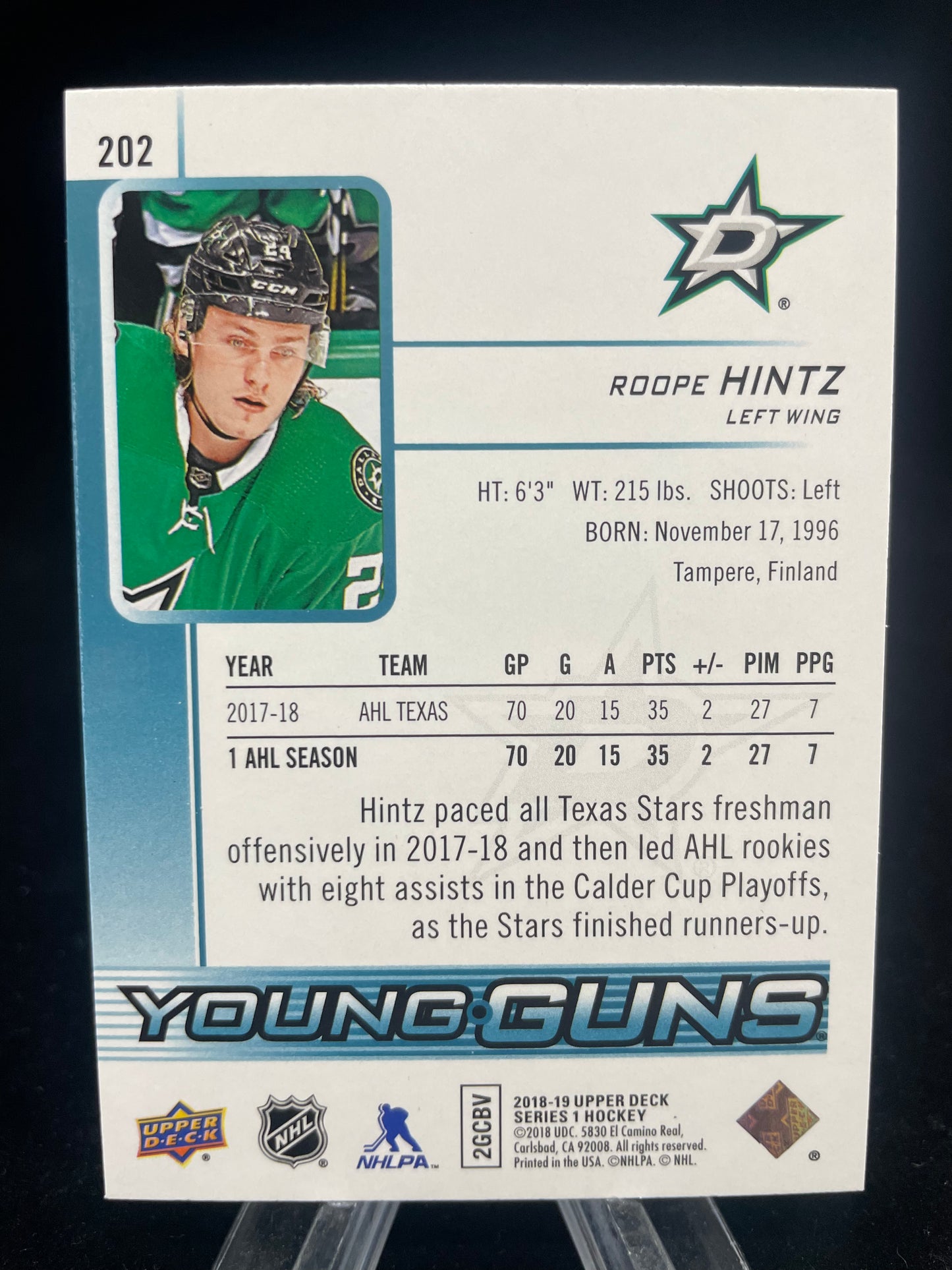 Roope Hintz YG Lot of 5