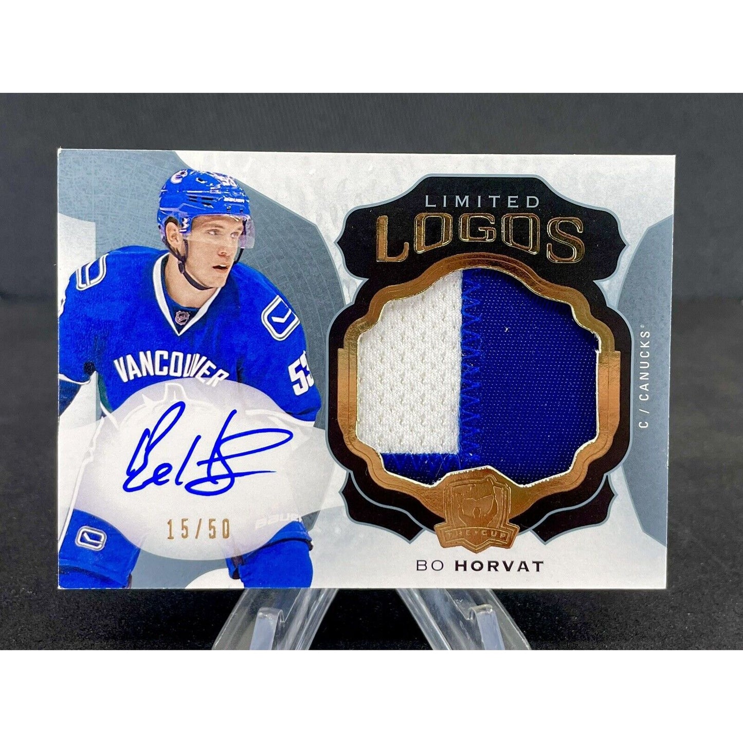 Bo Horvat 2016-17 Upper Deck The Cup Limited Logos Patch Auto /50