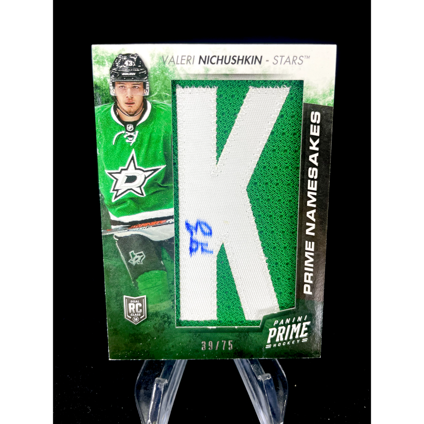 Valeri Nichushkin 2013-14 Panini Prime Namesakes 'K' Rookie Patch Auto 39/75