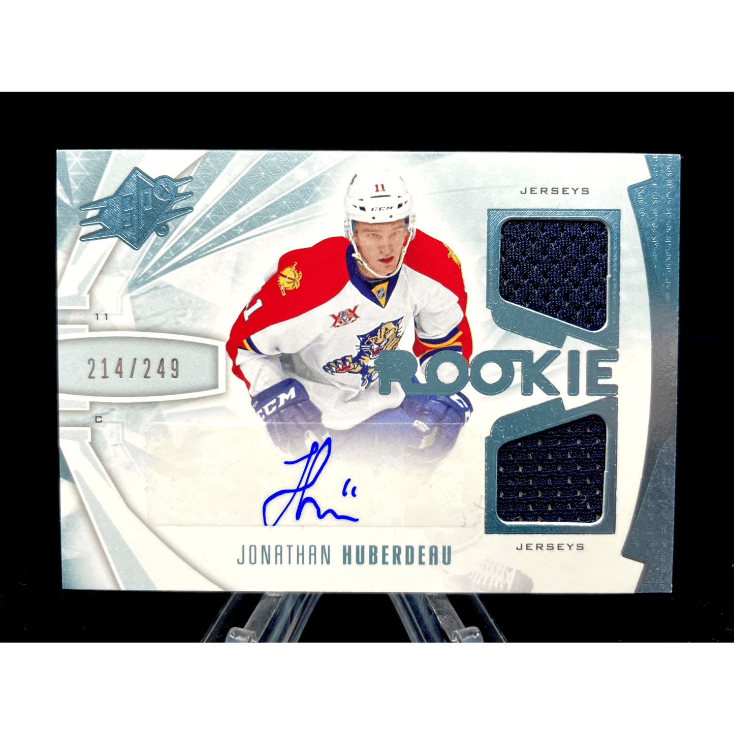 Jonathan Huberdeau 2013-14 Upper Deck SPx Rookie Jersey Auto /249