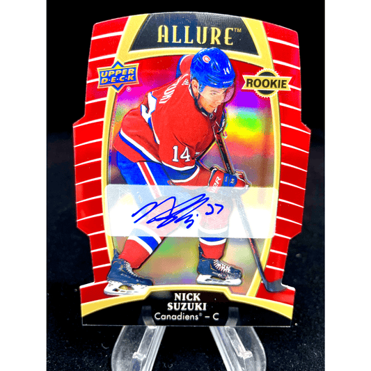 Nick Suzuki 2019-20 Upper Deck Allure Red Rainbow Rookie Auto /349