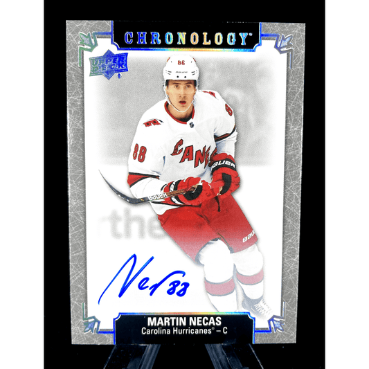 Martin Necas 2019-20 Upper Deck Chronology Signatures Hard Signed Auto