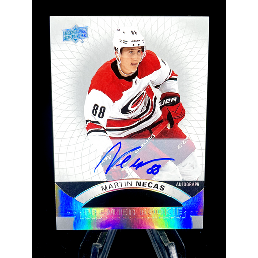 Martin Necas 2017-18 Upper Deck Premier Rookie Hard Signed Rookie Auto