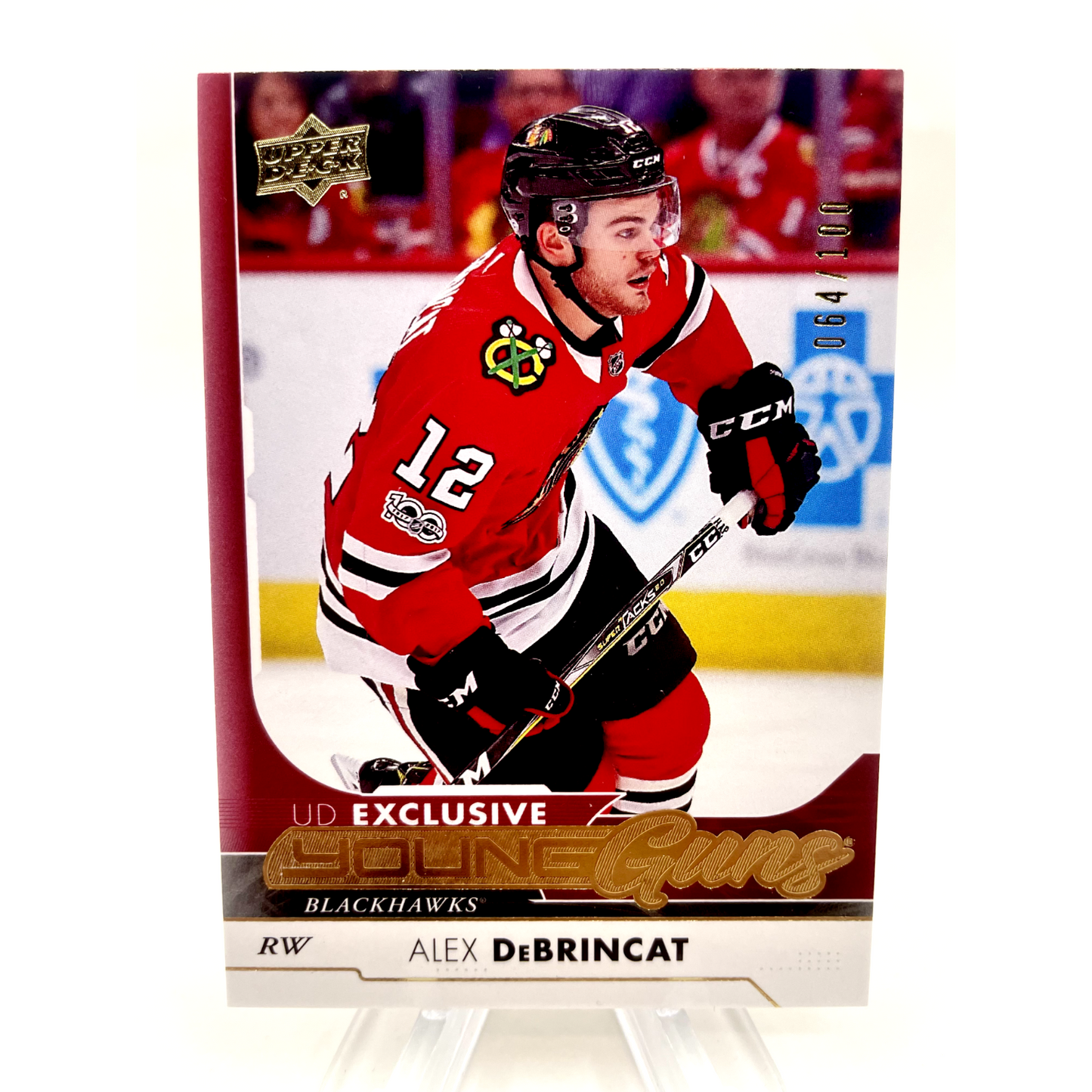 Alex Debrincat 2017-18 Upper Deck Young Guns Exclusives Rookie 064/100