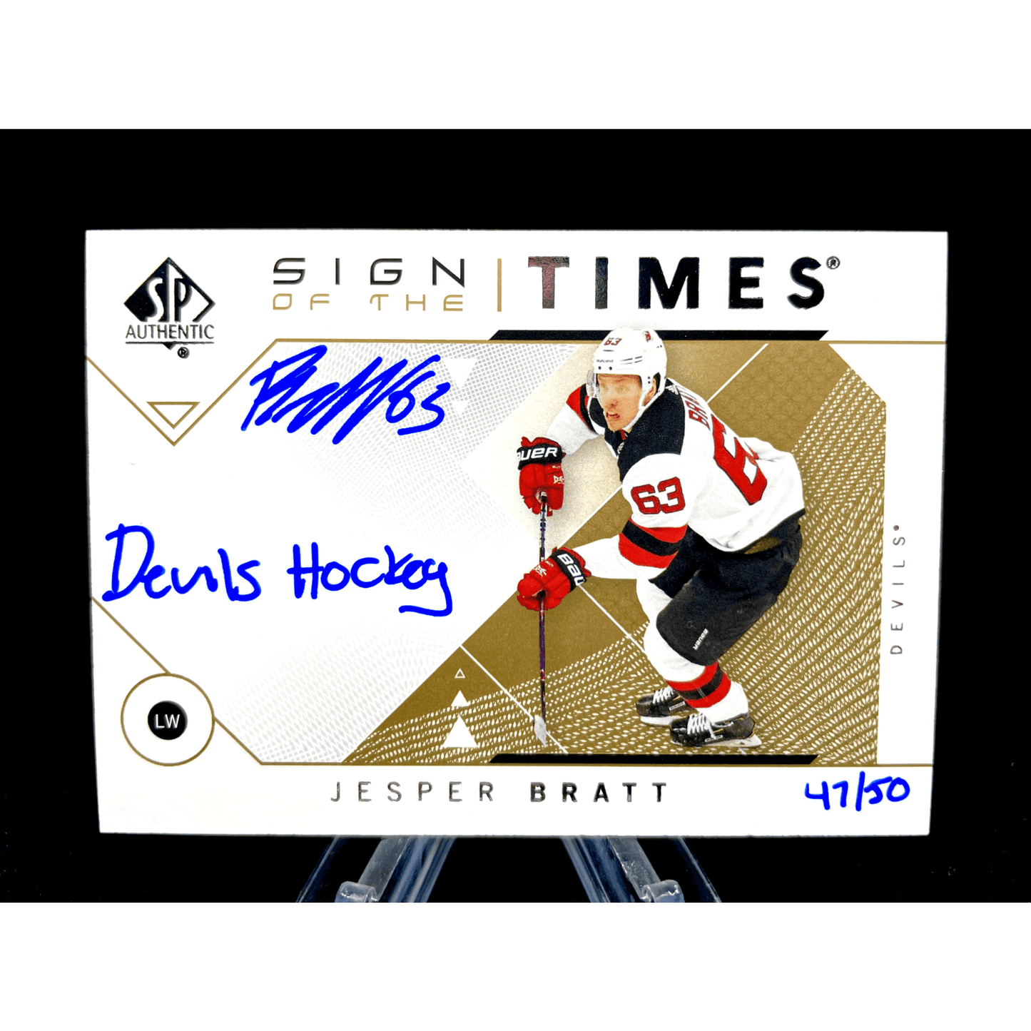 Jesper Bratt 2018-19 SP Authentic Sign of the Times Auto "Devils Hockey" 47/50