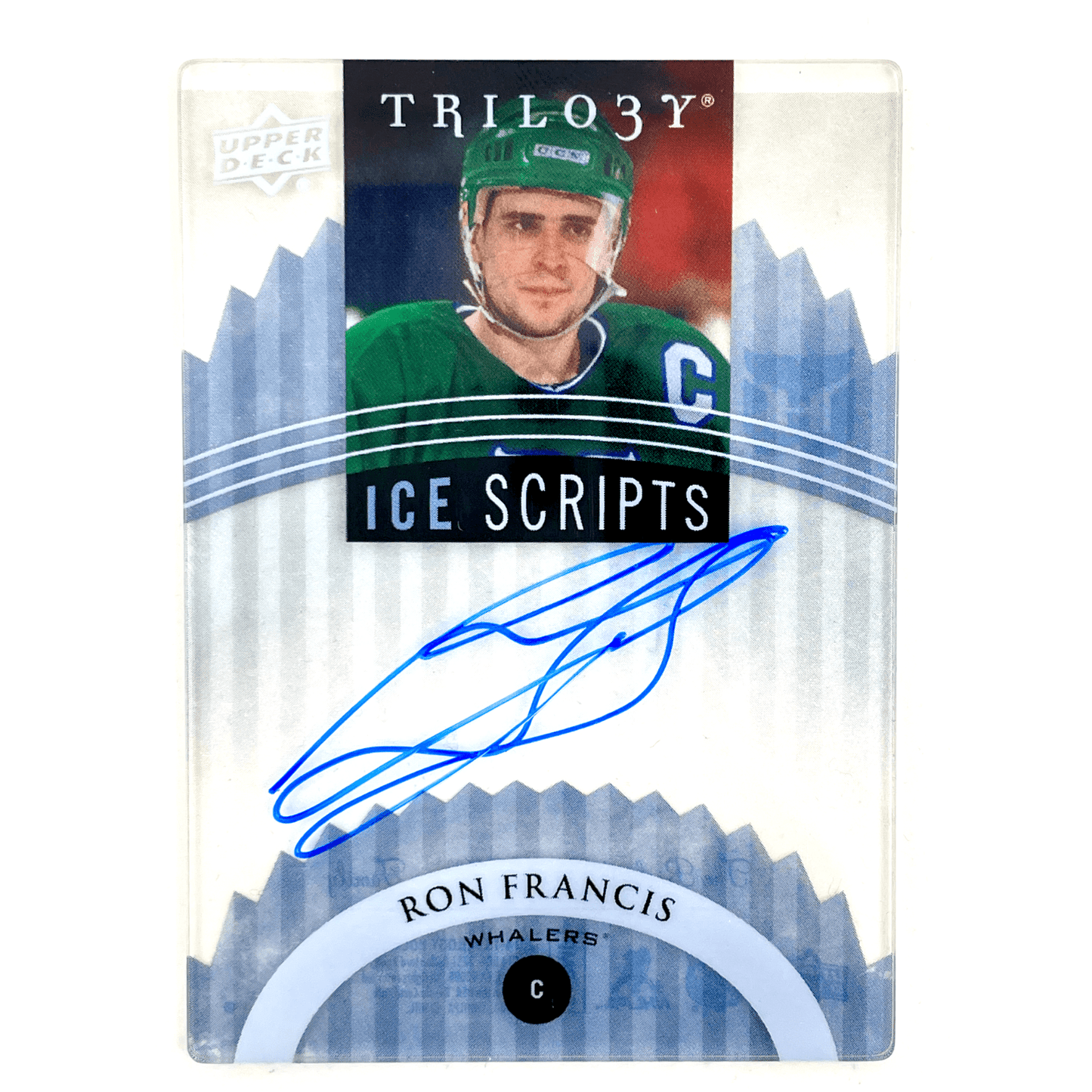 Ron Francis 2014-15 Upper Deck Trilogy Ice Scripts Auto Hartford Whalers