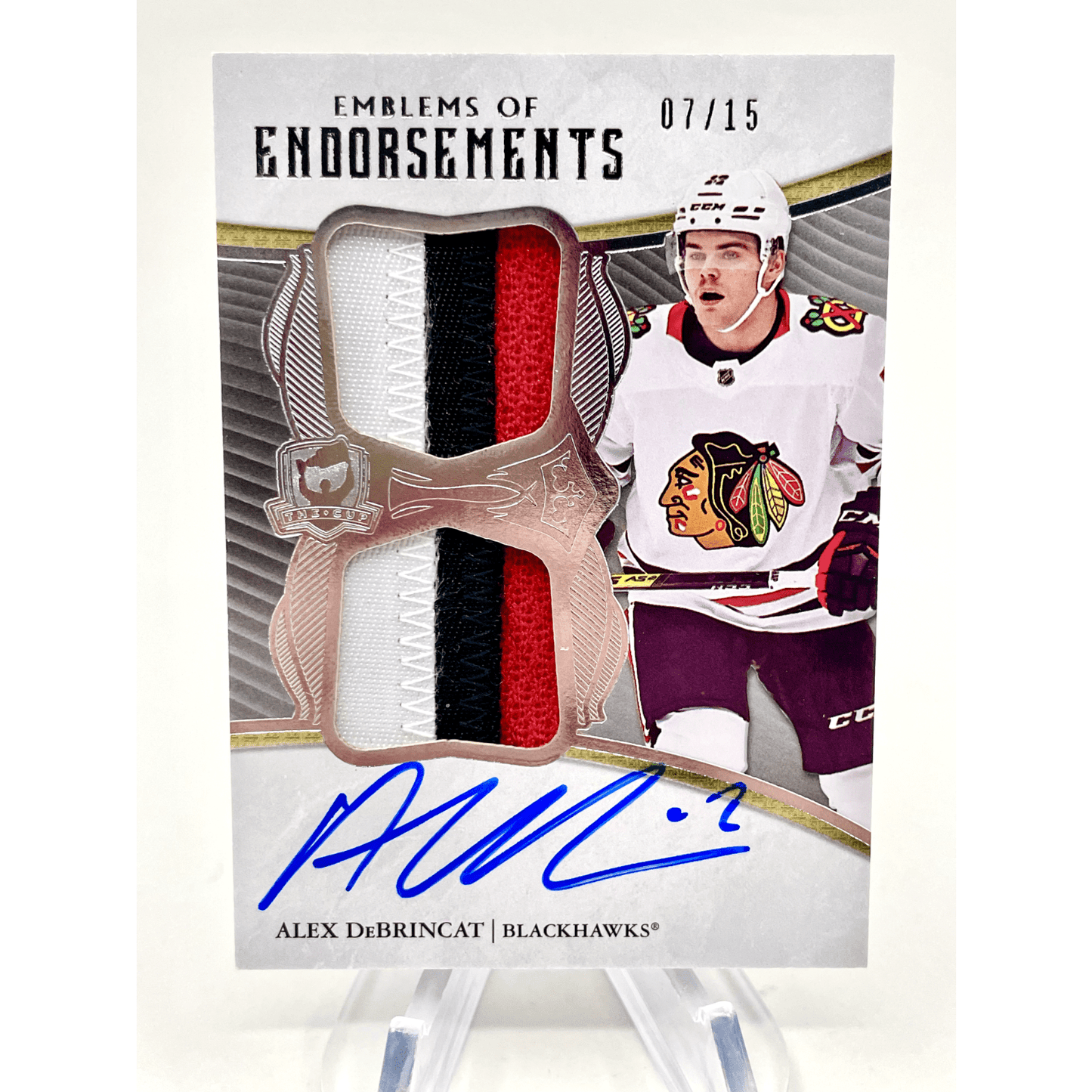 Alex Debrincat 2019-20 Upper Deck The Cup Emblems of Endorsements Patch Auto /15