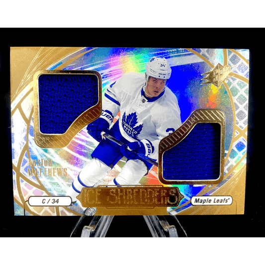 Auston Matthews 2016-17 Upper Deck SPx Ice Shredders Rookie Jersey RC