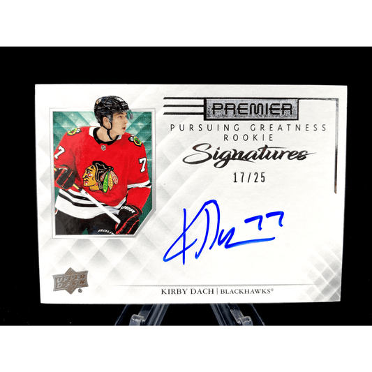 Kirby Dach 2019-20 Upper Deck Premier Rookie Signatures Hard Signed Auto 17/25