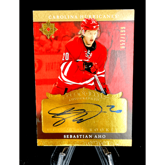 Sebastian Aho 2016-17 Upper Deck Ultimate Collection Rookie Auto 052/199