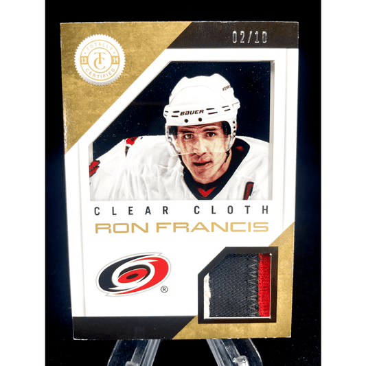 Ron Francis 2013-14 Panini Totally Certified Clear Cloth Game Used Patch /10