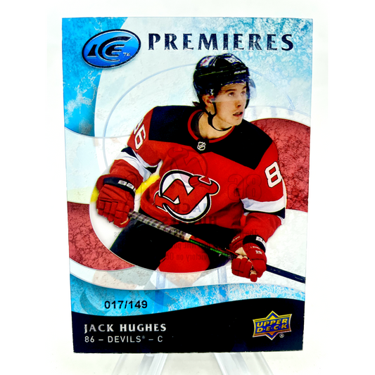 Jack Hughes 2019-20 Upper Deck Ice Premieres Retro Rookie /149