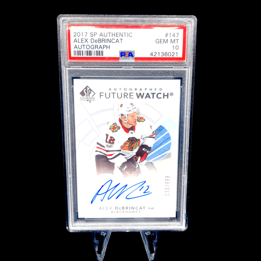 Alex Debrincat 2017-18 SP Authentic Future Watch Rookie Auto /999 PSA 10 Mint